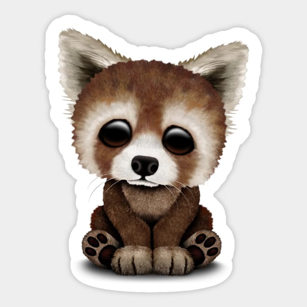 Cute Baby Red Panda Sticker by jeffbartels